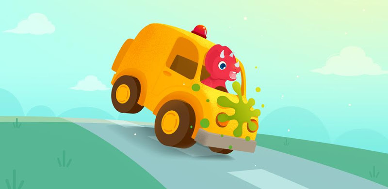 Dinosaurus-auto: peli lapsille