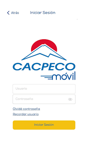 Android application CACPECO MÓVIL screenshort