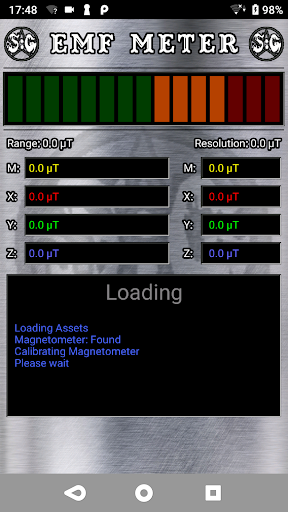 Android application EMF Meter screenshort