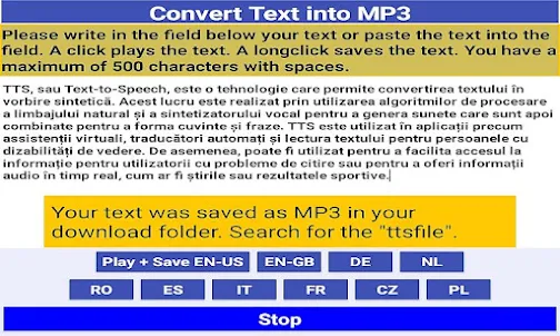 Easy TTS to MP3