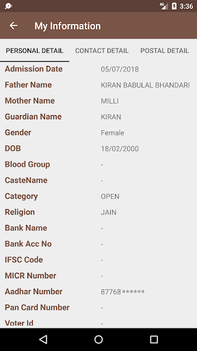 Android application VCK Student Diary screenshort