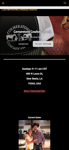 Cornerstone Cowboy Church Screen 3