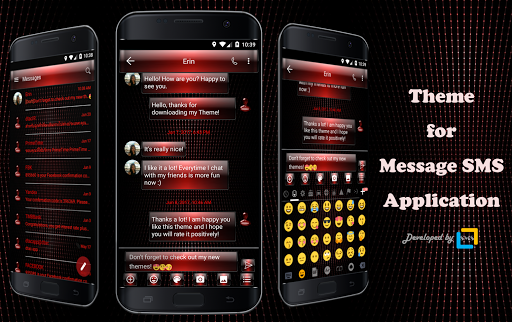 SMS Messages Dusk Red Theme