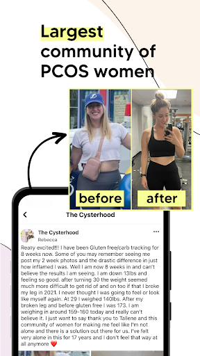 Screenshot of Cysterhood: PCOS Weight Loss