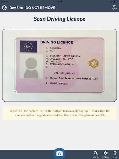 Android application Apex Driving Licence Scanner screenshort