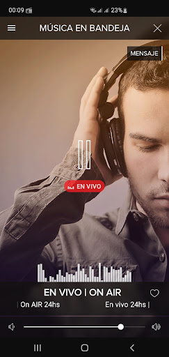 Android application Música en Bandeja screenshort