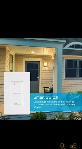Android application lutron caseta switch guide screenshort