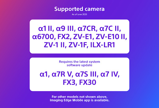 Screenshot of Sony | Creators' App