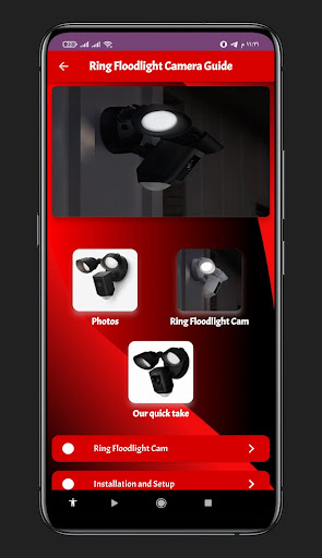 Android application Ring Floodlight Camera Guide screenshort