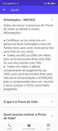 Prova de Vida Enerprev Screen 2