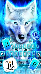 Blue Night Wolf Keyboard Theme Unknown