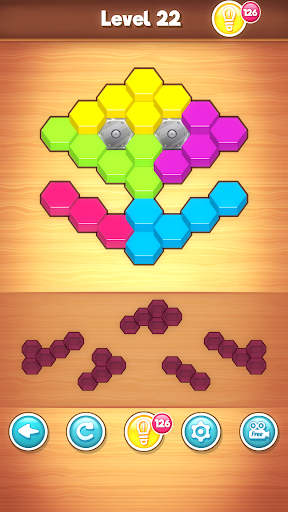 Android application Hexa Puzzle Wood Block screenshort