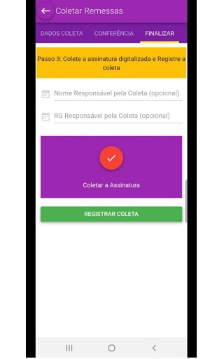 Portal do Transportador (VIAGE Screen 3