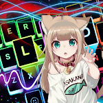 Cat Girl Anime Keyboard