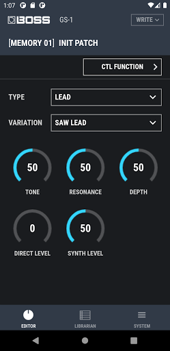 GS-1 Editor Screen 2