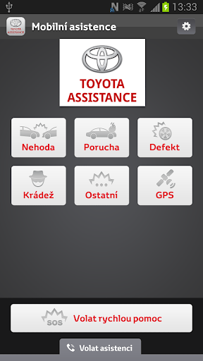 Android application Eurocare Toyota Assistance screenshort