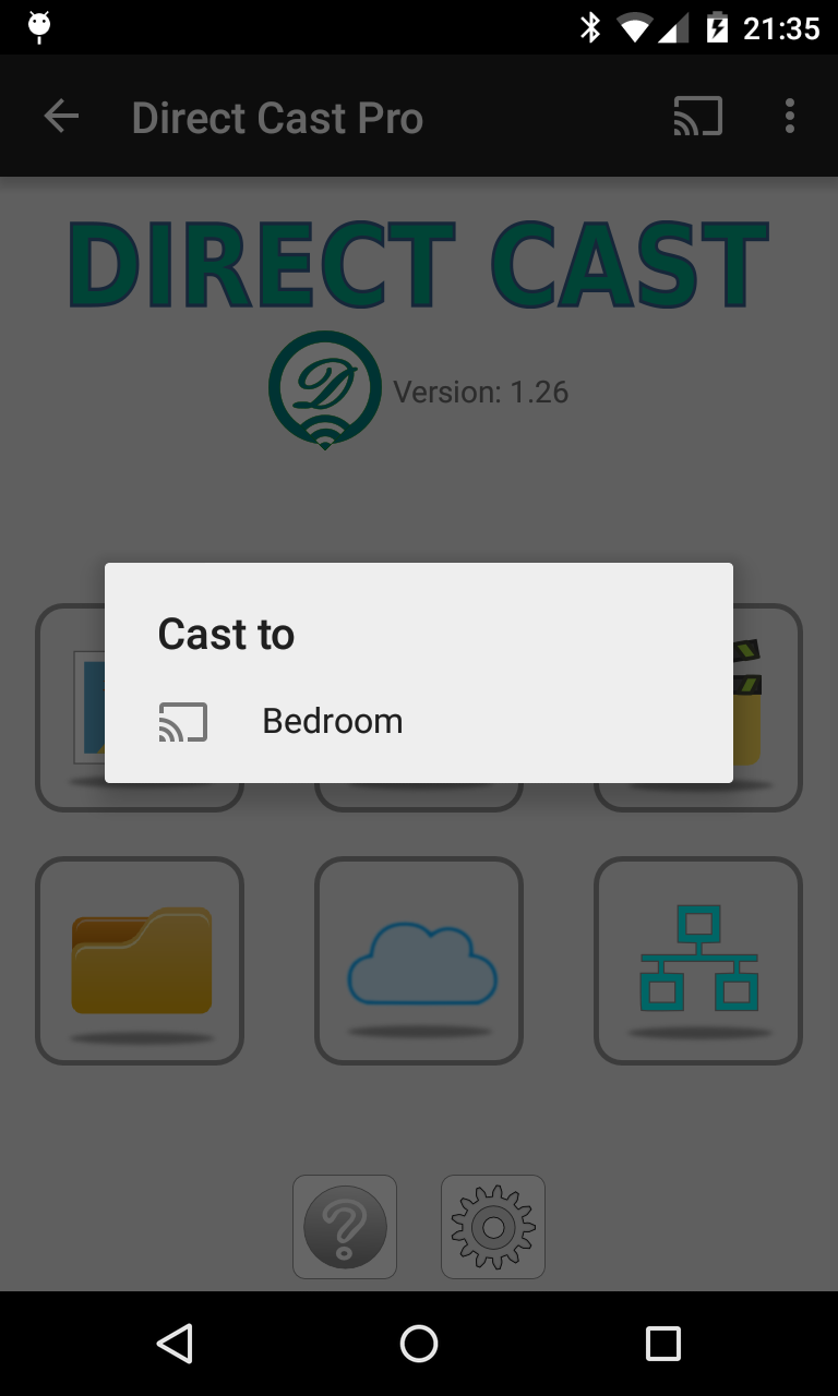 Android application Direct Cast Pro screenshort