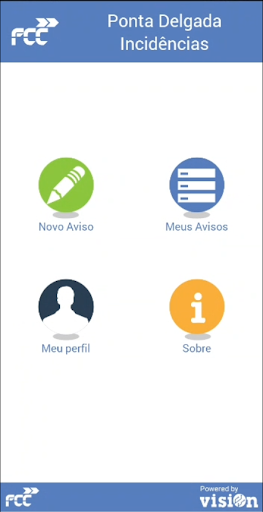 Android application Ponta Delgada Incidências screenshort