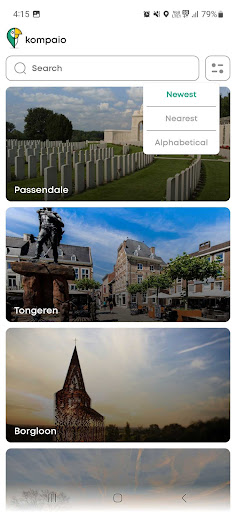 Android application Kompaio screenshort