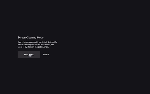 Screen Cleaning Mode Tesla Screenshot