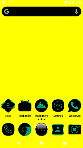 Android application Black and Teal Icon Pack screenshort