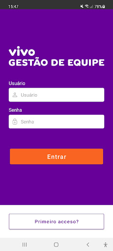 Android application Vivo Gestão de Equipes screenshort