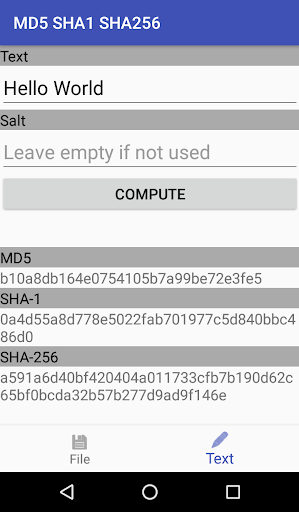 MD5 SHA1 SHA256 Screen 2