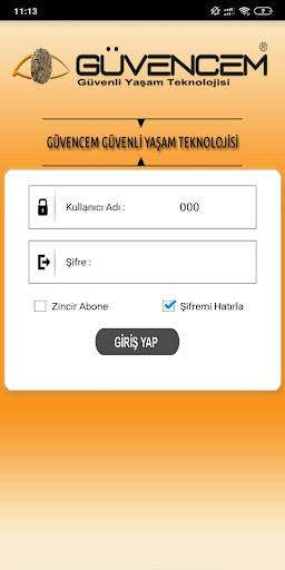 Android application Güvencem Alarm Sinyal Takibi screenshort