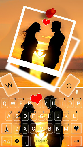 Sunset Lovers Keyboard Theme Screen 2