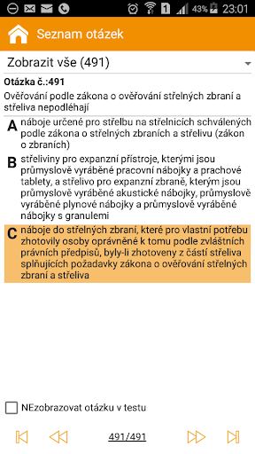Zbrojní průkaz - testy Screen 3