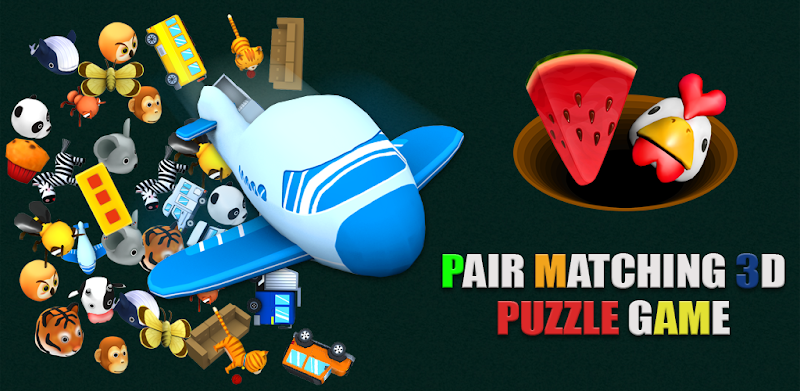 Pair Matching 3D Puzzle Game