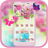 Spring Flower Theme pink flower icon