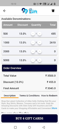 99gift - Brand Gift Vouchers Screen 2