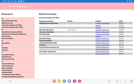 Linker Chemie Mobil Screen 3