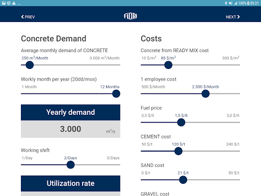 FIORI GROUP SAVING CALCULATOR Screen 2