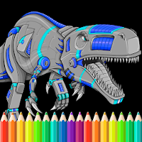 Robot Dinosaurs & Big Angry Dinos Coloring Pages