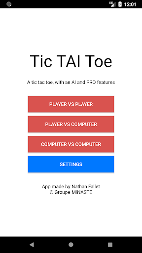 Android application Tic TAI Toe screenshort
