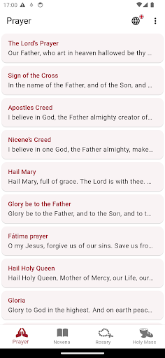 Android application Prayers of the Church screenshort