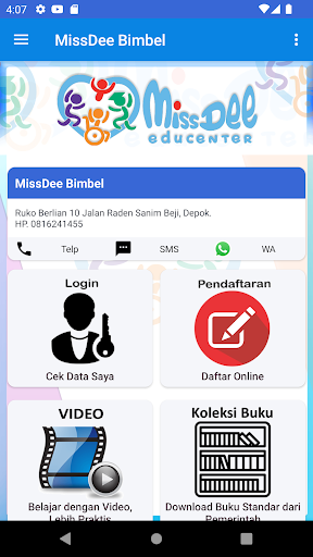 Android application MissDee Bimbel screenshort