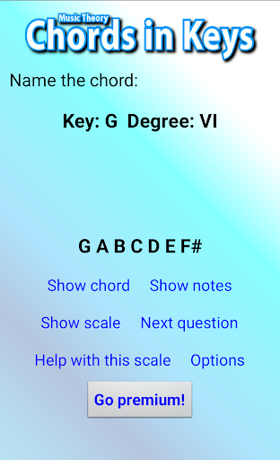 Music Theory - Chords in Keys  Screenshot 2 - AppWisp.com