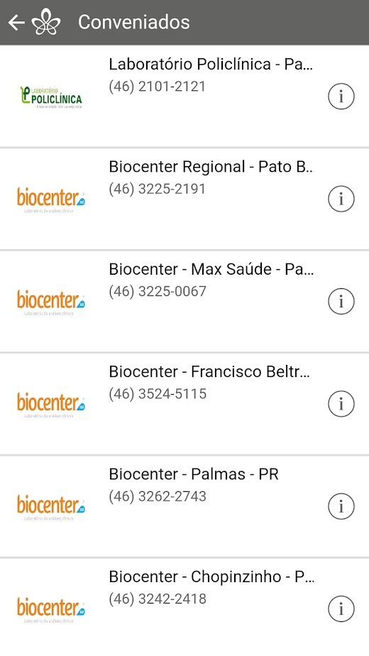 Android application Laboratório Plátano screenshot