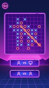 Tic Tac Toe 2 Player:Glow XOXO Apk Mod for Android [Unlimited Coins/Gems] 2