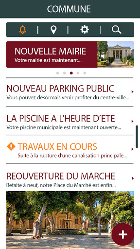 Android application ComMaVille screenshort