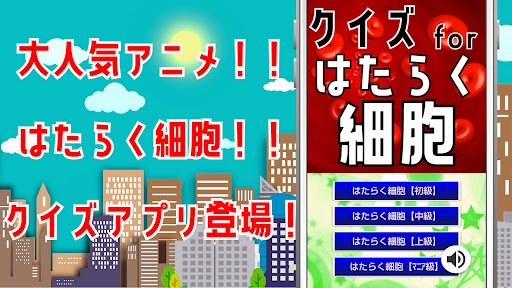 Android application クイズ for はたらく細胞（はたらくさいぼう）ゲームアプリ screenshort