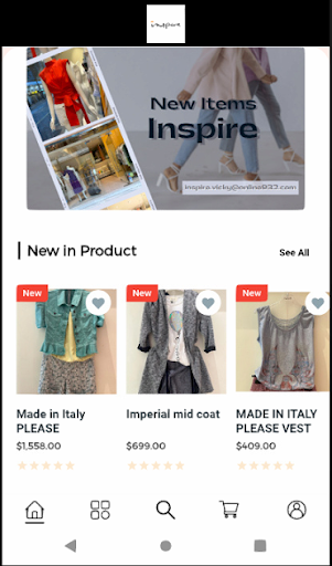 Android application Inspire Fashion screenshort