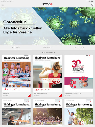Android application Thüringer Turnzeitung screenshort