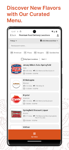 Premium Food Delivery Screen 2