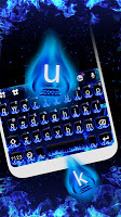 screenshot of Blue Flames Keyboard Theme