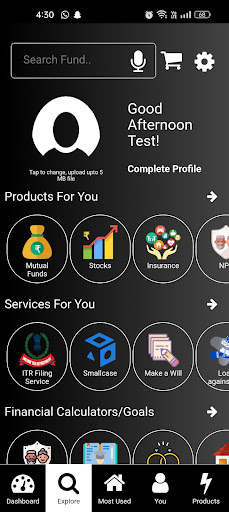 Android application iNeed Fin Essential Services screenshort