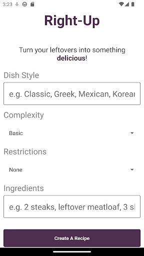 Android application Right-Up screenshort